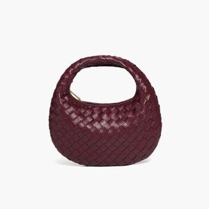 Commense Rounded Woven Zipper Handbag